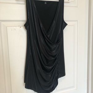 Black faux wrap tank from Express, size M